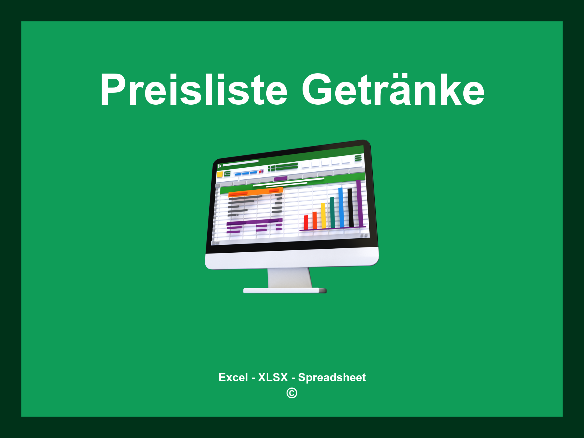 Preisliste Getränke Vorlage Excel