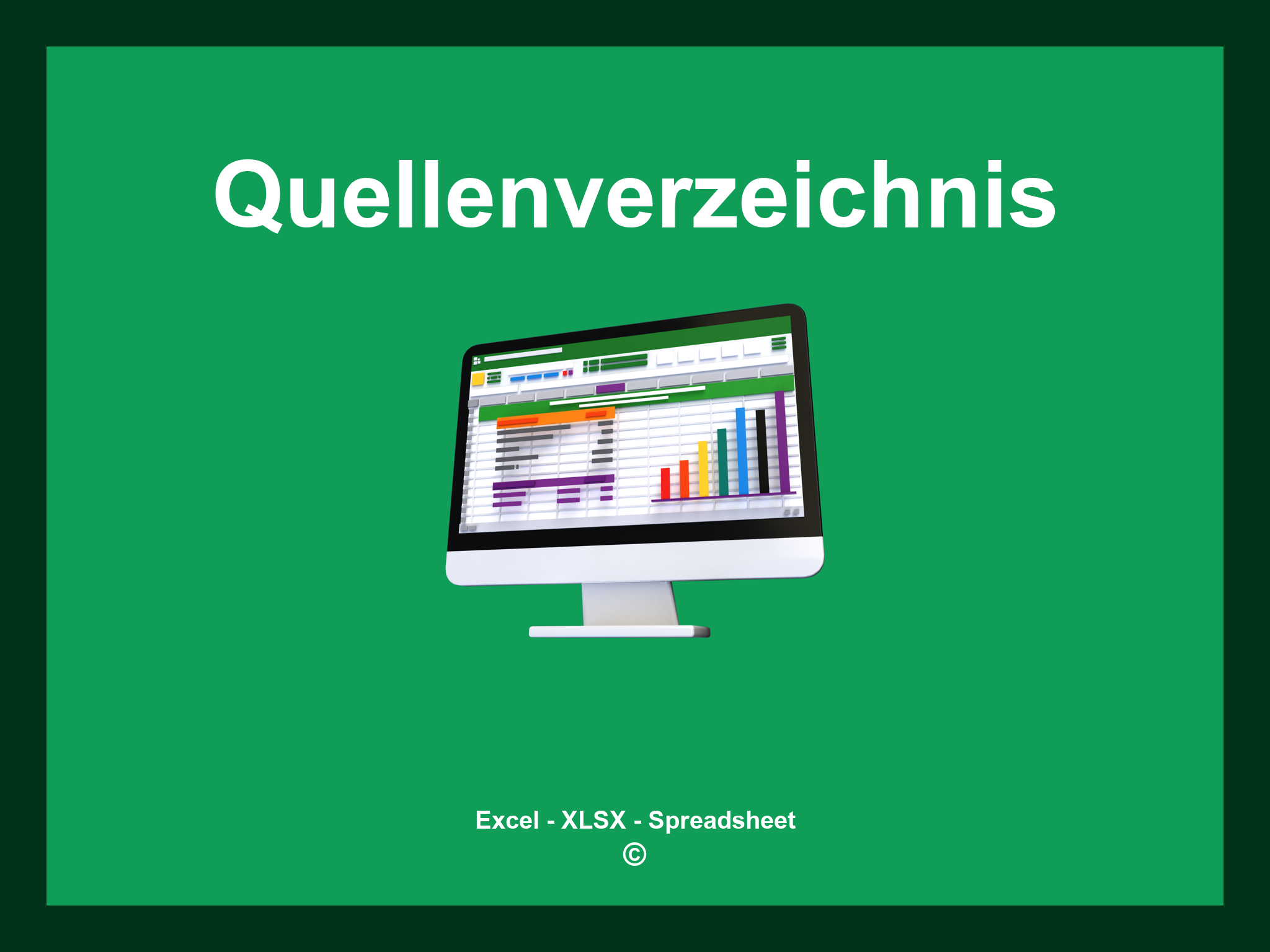 Quellenverzeichnis Excel
